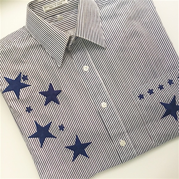 Stripe Star Trend Applique Embroidered 90’s Top - Picture 7 of 8